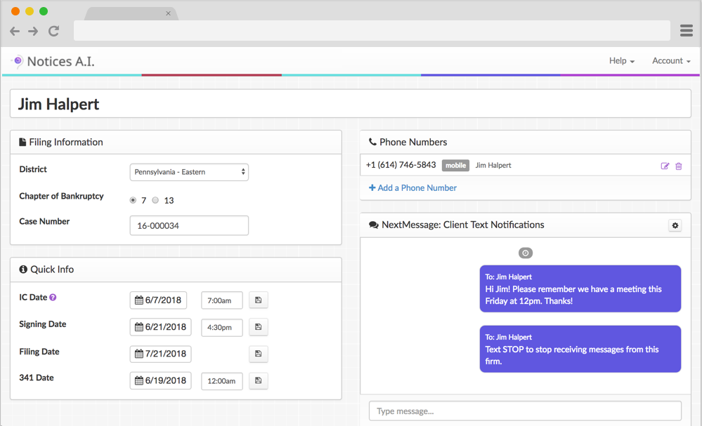 Client Dashboard